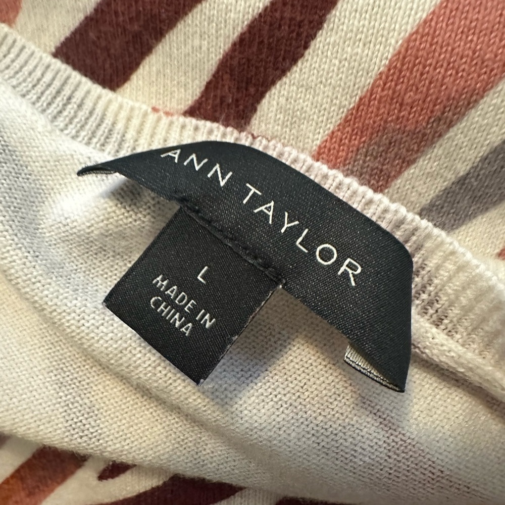Ann Taylor Rainbow Zebra Print Cardigan Size L - Picture 4 of 5